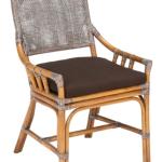 Coastal Brown Rattan Donna Accent Chair