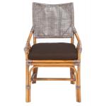 Coastal Brown Rattan Donna Accent Chair