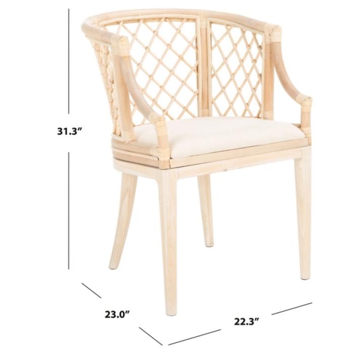 Natural Wash Rattan Carly Accent Chair
