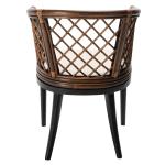 Black & Brown Rattan Carly Accent Chair