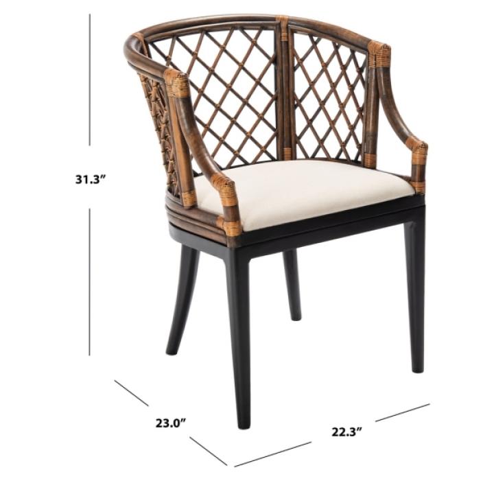 Black & Brown Rattan Carly Accent Chair