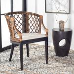 Black & Brown Rattan Carly Accent Chair