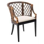 Black & Brown Rattan Carly Accent Chair