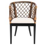 Black & Brown Rattan Carly Accent Chair
