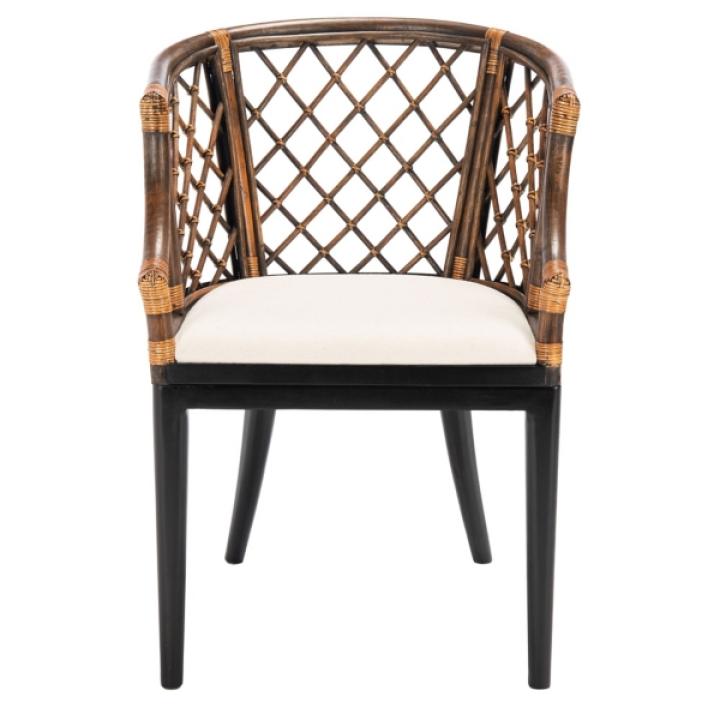 Black & Brown Rattan Carly Accent Chair