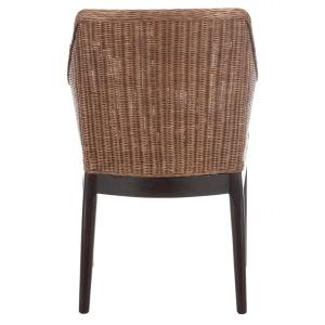 Brown Woven Rattan Rico Accent Chair