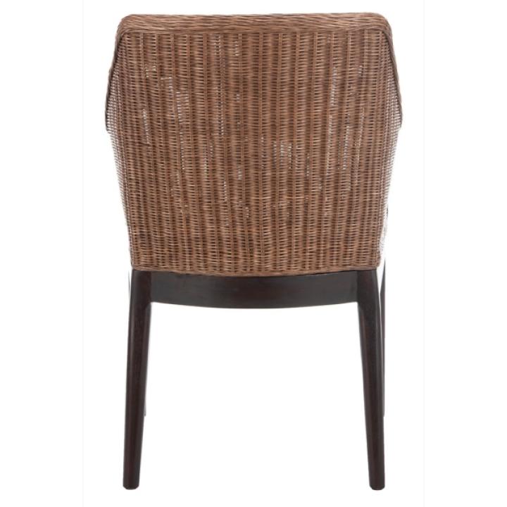 Brown Woven Rattan Rico Accent Chair