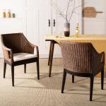Brown Woven Rattan Rico Accent Chair