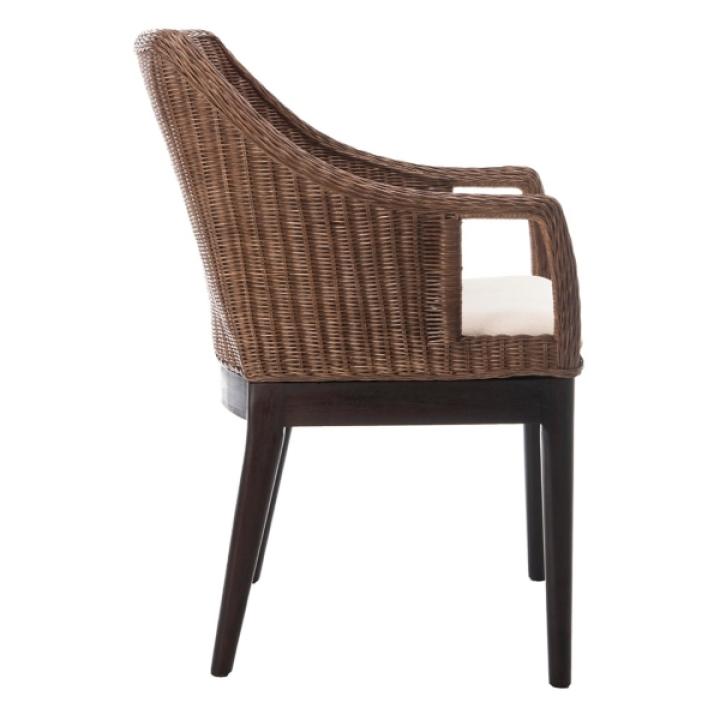 Brown Woven Rattan Rico Accent Chair