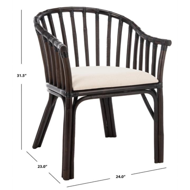 Dark Brown Rattan Birdie Armchair