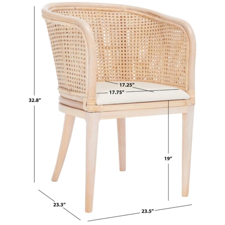 Natural Whitewash Mable Accent Chair