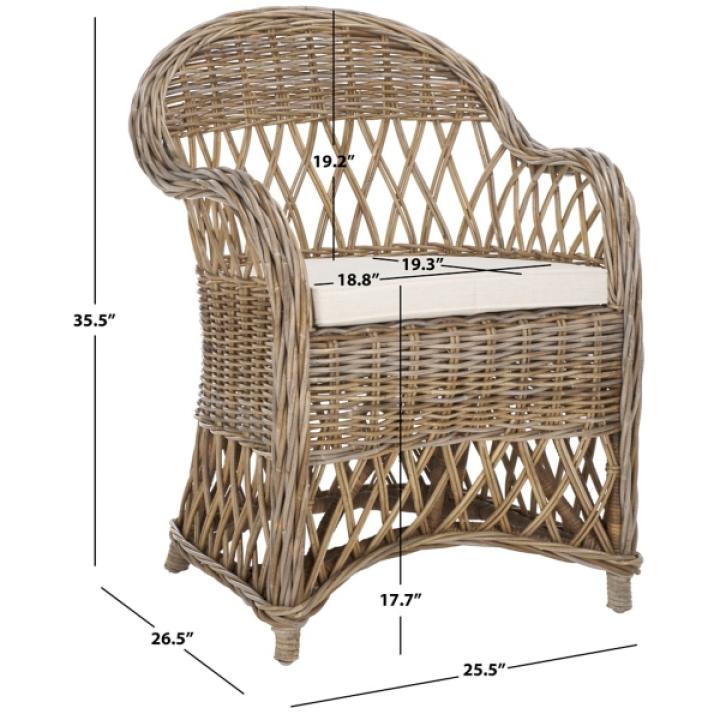 Rattan Wicker Club Accent Chair