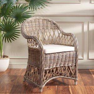 Rattan Wicker Club Accent Chair
