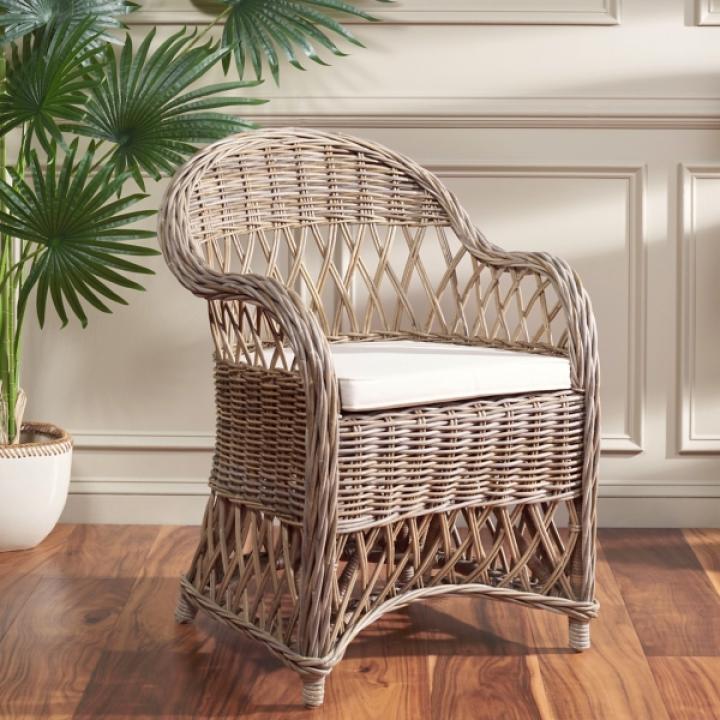 Rattan Wicker Club Accent Chair