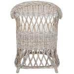Whitewash Rattan Wicker Club Accent Chair