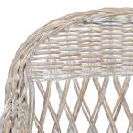 Whitewash Rattan Wicker Club Accent Chair