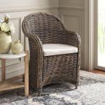 Black Wash Wicker Myra Accent Chair