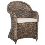 Black Wash Wicker Myra Accent Chair