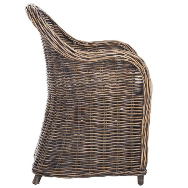 Black Wash Wicker Myra Accent Chair