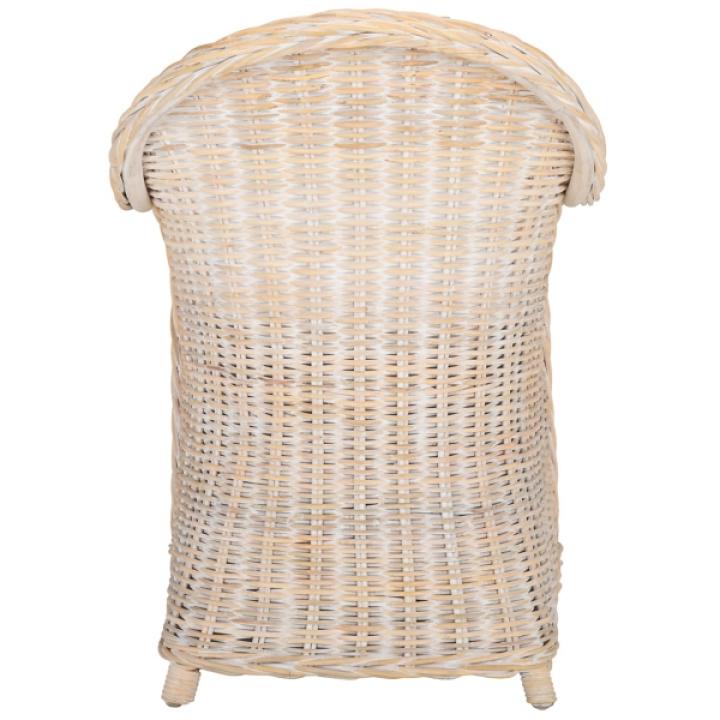 Whitewash Wicker Myra Accent Chair