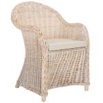 Whitewash Wicker Myra Accent Chair