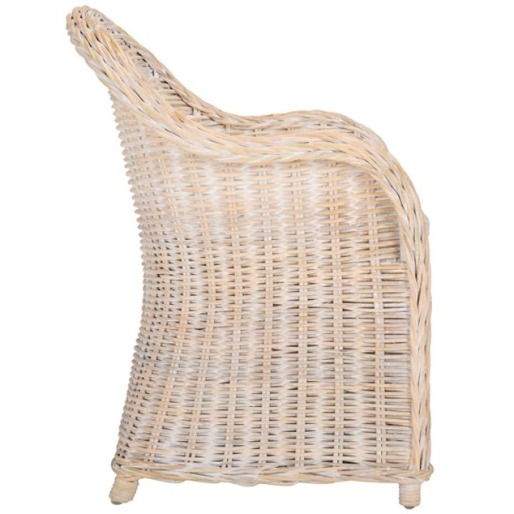 Whitewash Wicker Myra Accent Chair
