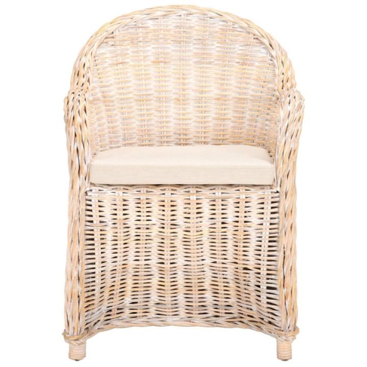 Whitewash Wicker Myra Accent Chair