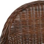 Brown Lacak Rattan Striped Accent Chair