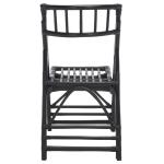 Black Rattan Maya Folding Chairs, Set of 2