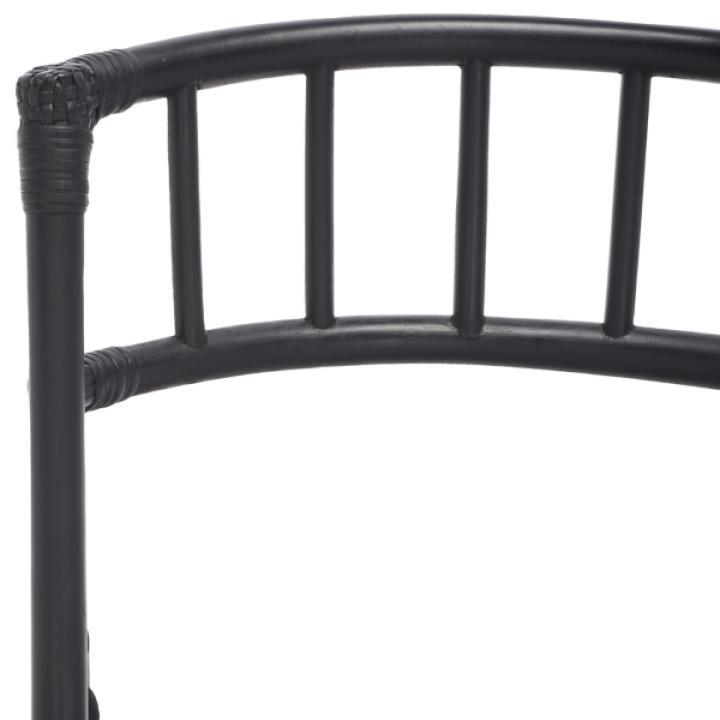 Black Rattan Maya Folding Chairs, Set of 2