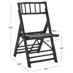 Black Rattan Maya Folding Chairs, Set of 2