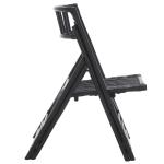 Black Rattan Maya Folding Chairs, Set of 2