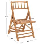 Natural Rattan Maya Folding Chairs, Set of 2
