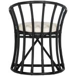 Modern Black Rattan Bali Accent Chair