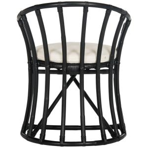 Modern Black Rattan Bali Accent Chair