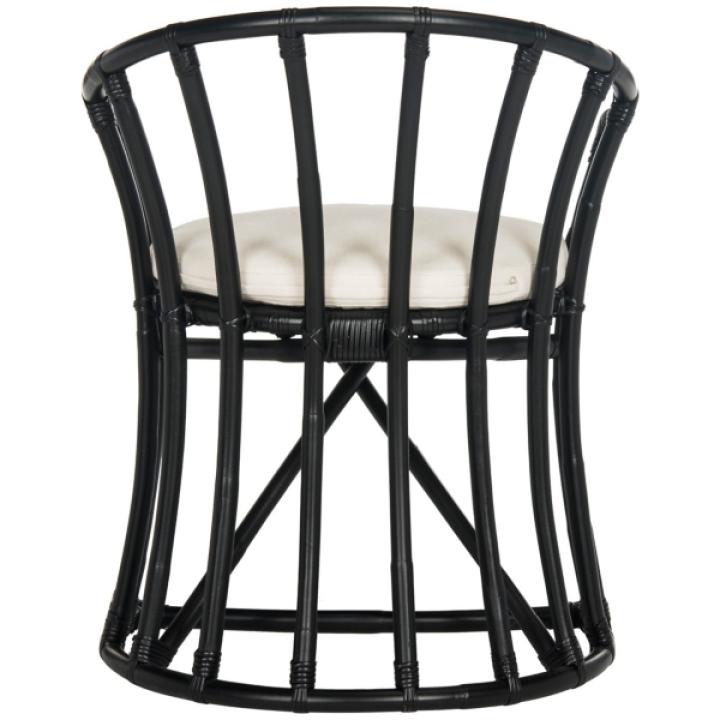 Modern Black Rattan Bali Accent Chair