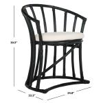 Modern Black Rattan Bali Accent Chair