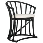 Modern Black Rattan Bali Accent Chair
