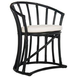 Modern Black Rattan Bali Accent Chair