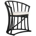 Modern Black Rattan Bali Accent Chair