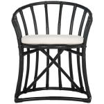Modern Black Rattan Bali Accent Chair