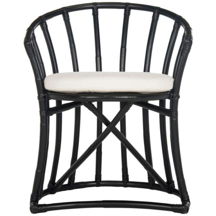 Modern Black Rattan Bali Accent Chair