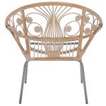 Whitewash Rattan Boho Accent Chair