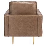 Brown and Gold Modern Accent Chair
