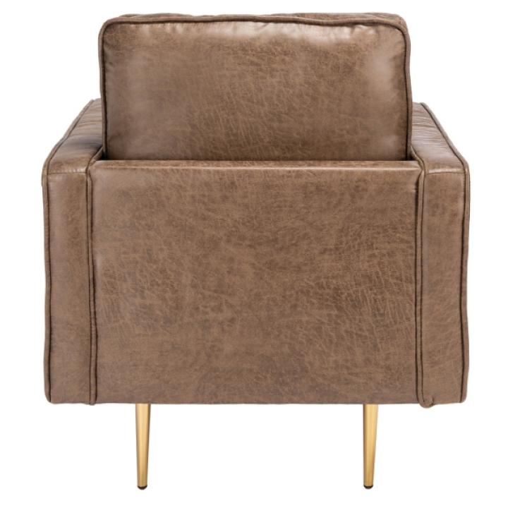 Brown and Gold Modern Accent Chair