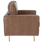 Brown and Gold Modern Accent Chair