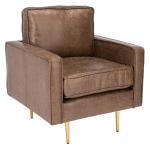 Brown and Gold Modern Accent Chair