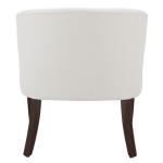 White Linen Upholstered Harriet Accent Chair
