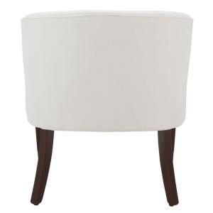 White Linen Upholstered Harriet Accent Chair
