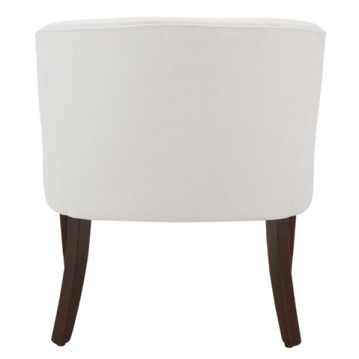 White Linen Upholstered Harriet Accent Chair